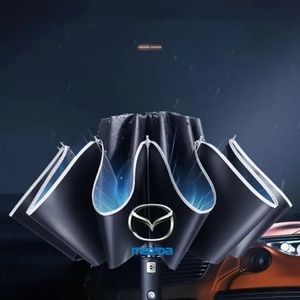 New Automatic Reverse LED Lighting Reflective Strip Ten Bone Car Umbrella mazda